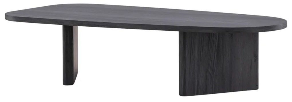 Organische Salontafel Zwart - 65 X 130cm.