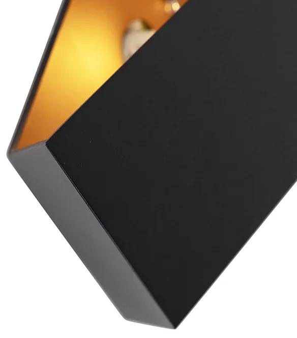 Design wandlamp zwart met goud - Fold Design, Modern G9 Binnenverlichting Lamp