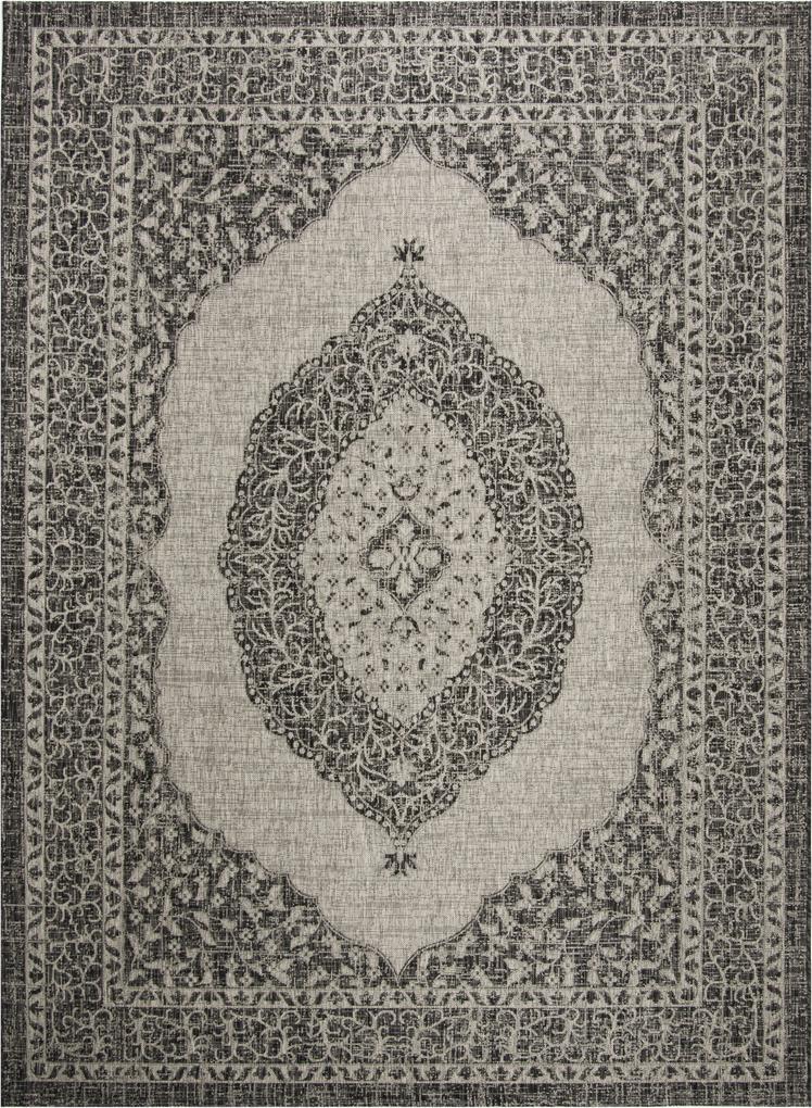 Safavieh | In- & outdoor vloerkleed Amira 90 x 150 cm lichtgrijs, zwart vloerkleden polypropyleen vloerkleden & woontextiel vloerkleden