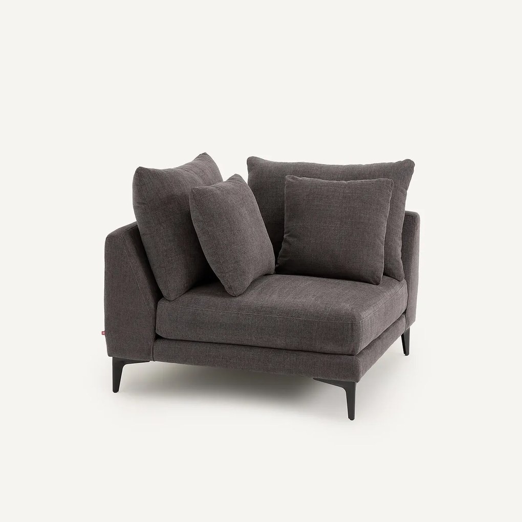 Hoekbank van gevlochten polyester, MODERNISTE, ontwerp Emmanuel Gallina