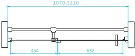 van Rijn ST05 douchedeur mat zwart 110x200cm