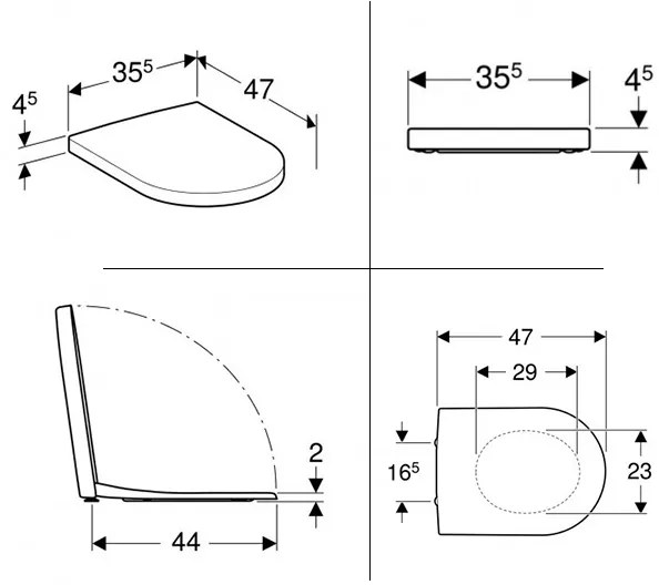 Geberit 300 Basic toiletzitting wit