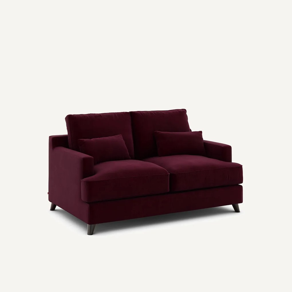 Compacte bank in fluweel, Alwine