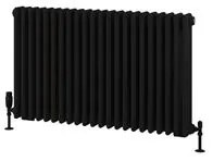 Eastbrook Rivassa 3 koloms radiator 100x60cm staal 1794W zwart mat