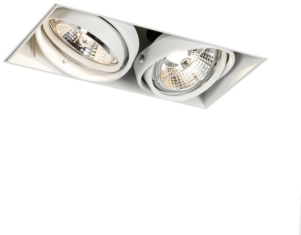 Inbouwspot wit GU10 AR70 trimless 2-lichts - Oneon Modern GU10 Binnenverlichting Lamp