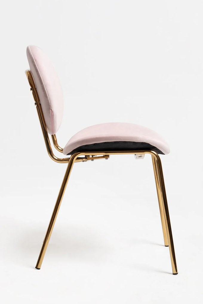 Lenor gouden fluwelen stoel