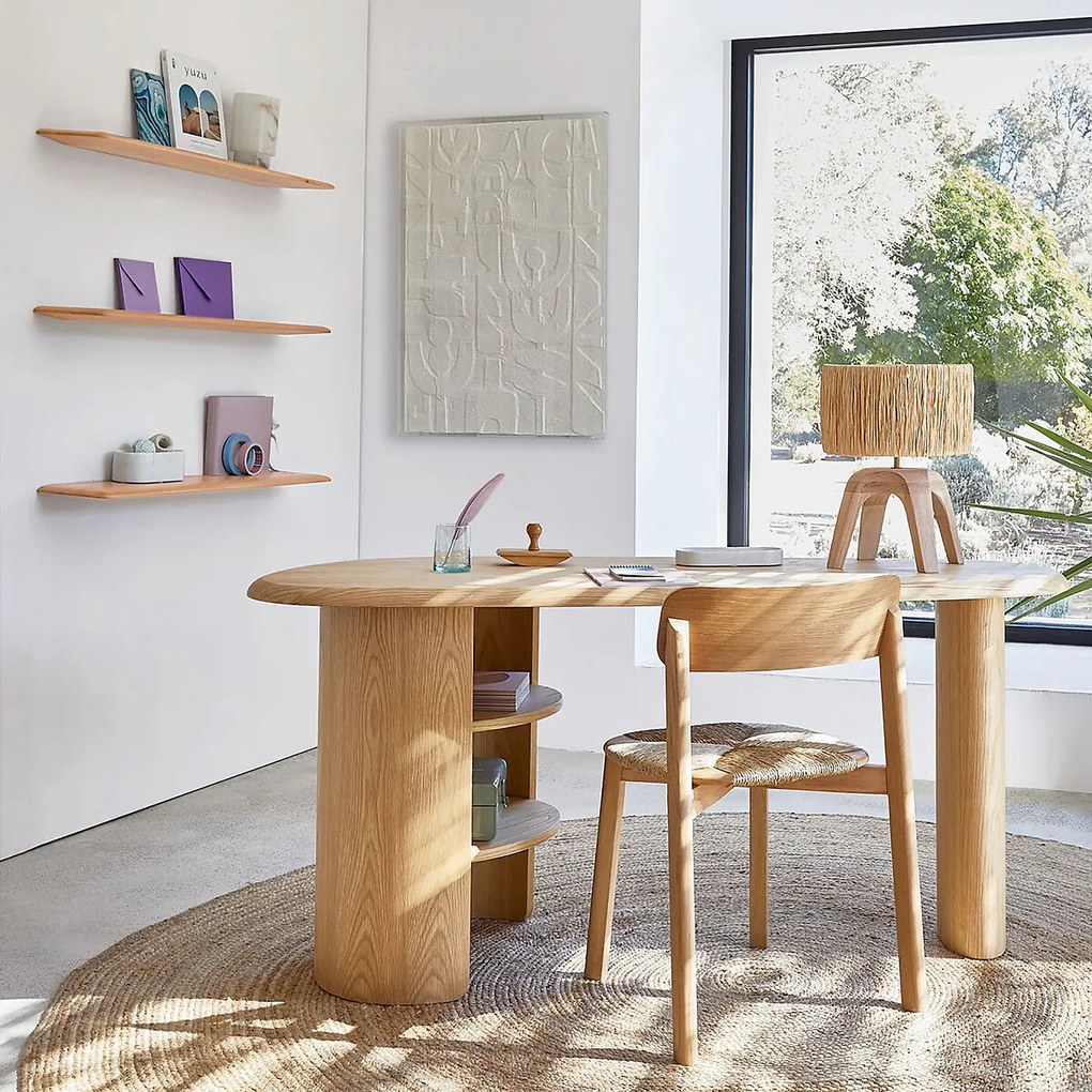 Wandplank in massief eik, Jacobson