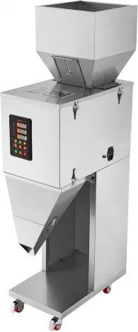 VEVOR Deeltjesvulmachine, 0,022-2,2 lbs/10-1000 g, Automatische vulmachine met voetpedaal, RVS weeg- en vulmachine, weeg- en vulmachine voor bonen, zaden, granen, thee, korrelverpakkingen