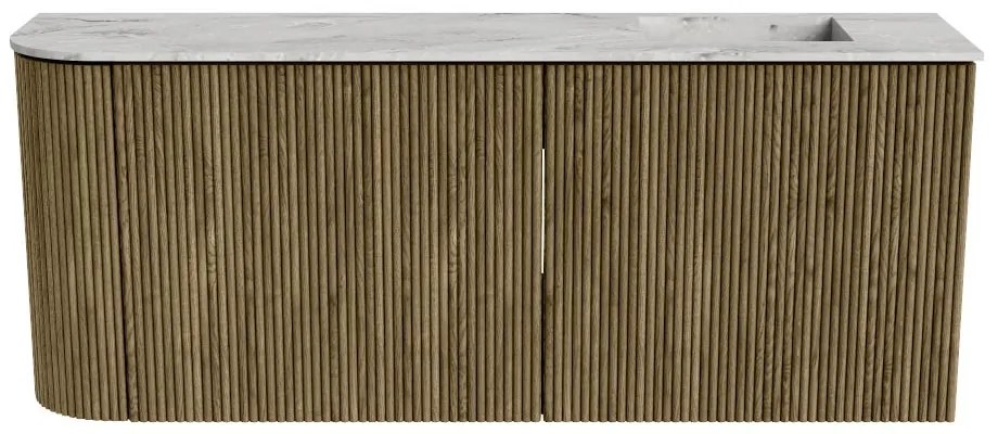 Mondiaz Joya DLux 100cm toiletmeubel ronding links dusk met wastafel faye rechts 1 kraangat glace