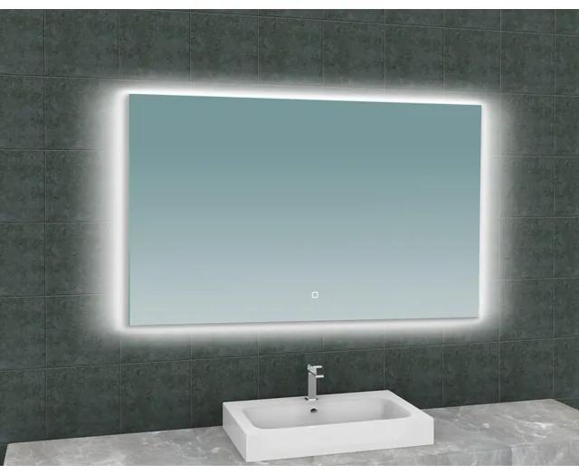 Wiesbaden Soul spiegel rechthoek met LED, dimbaar en spiegelverwarming 120 x 80 cm 38.4186