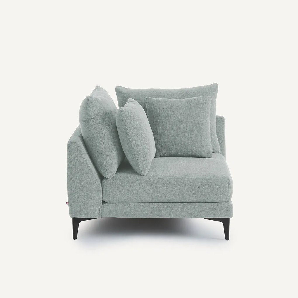 Hoekbank van gevlochten polyester, MODERNISTE, ontwerp Emmanuel Gallina