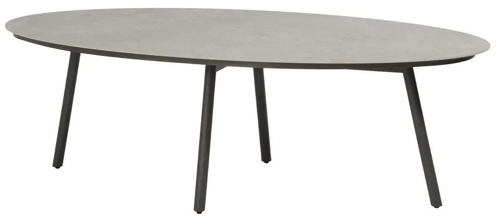 Taste by 4 Seasons Salute low dining tuintafel terre met ovaal keramisch tafelblad 220 x 105 cm Tuintafel bruin weerbestendig