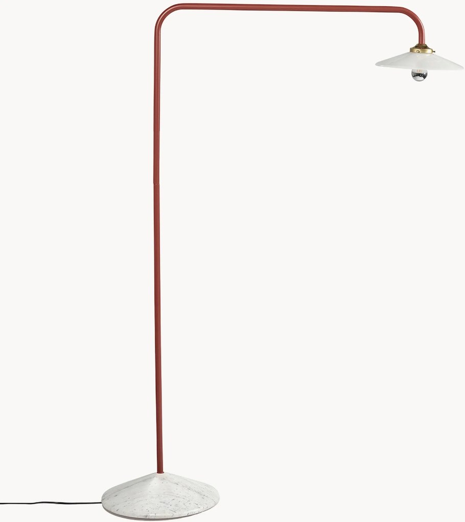 Handgemaakte booglamp Moou met marmeren voet