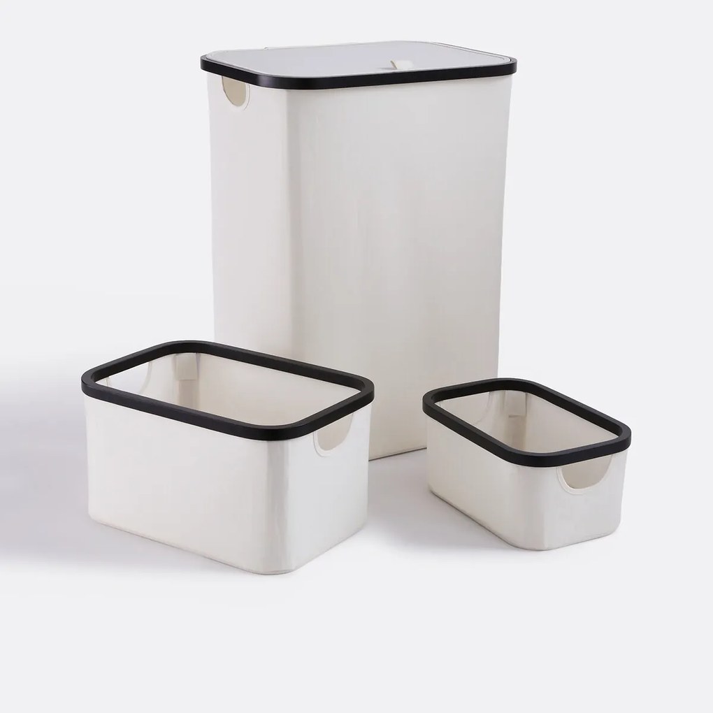 Zwart-witte opbergmand, maat M, YOANI
