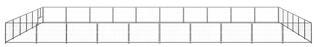 vidaXL Hondenkennel 60 m² staal zwart