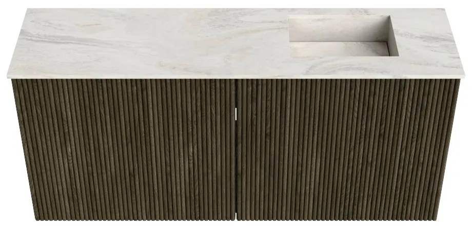 Mondiaz Joya DLux 90cm toiletmeubel shadow met wastafel faye rechts zonder kraangat ostra