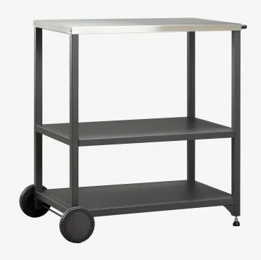 Modulaire Buitenkeukenwagen Van Staal Savona Grijs – Grafiet - Sklum