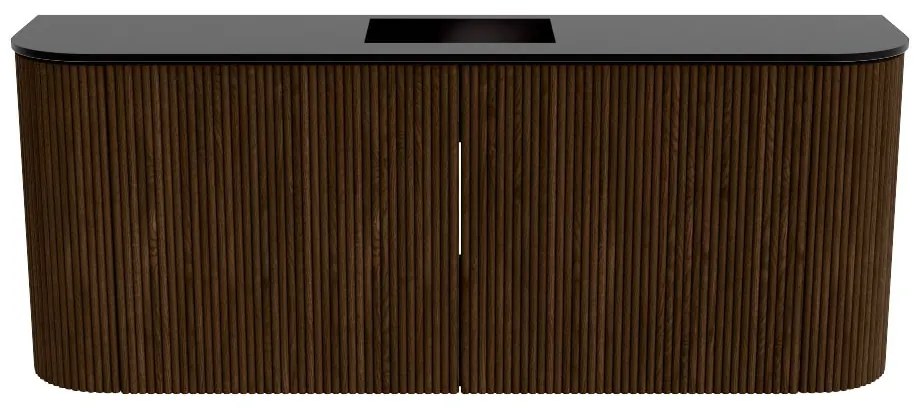 Mondiaz Joya 105cm toiletmeubel ronding links/rechts walnut met wastafel faye midden 1 kraangat urban
