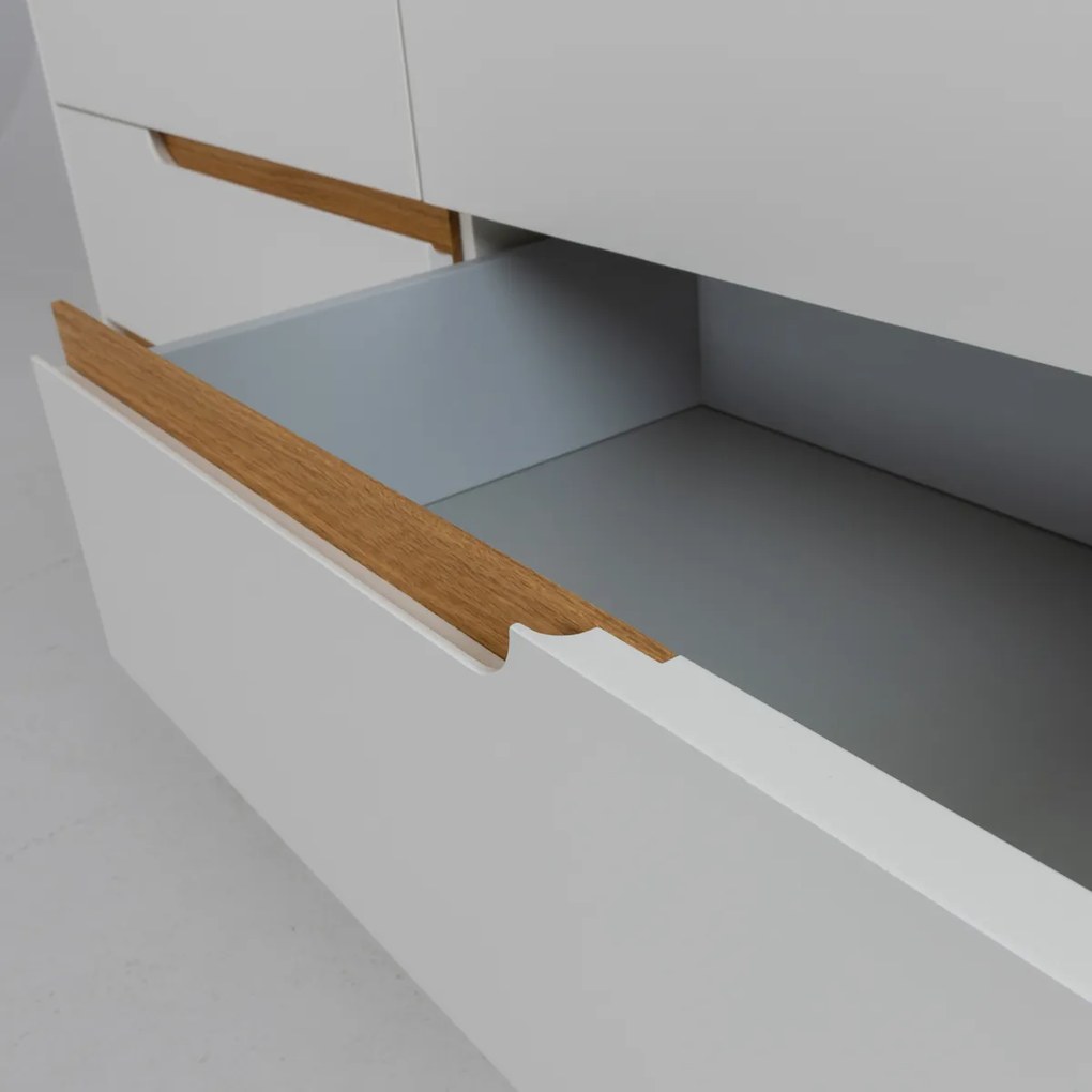 Tenzo Switch Modern Dressoir Met Lades Wit - 130x45x83cm.