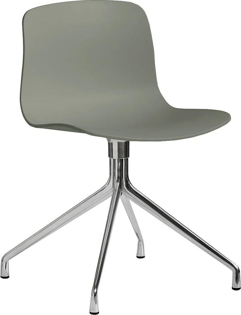 Hay About A Chair AAC10 Stoel Met Gepolijst Aluminium Onderstel Dusty Green