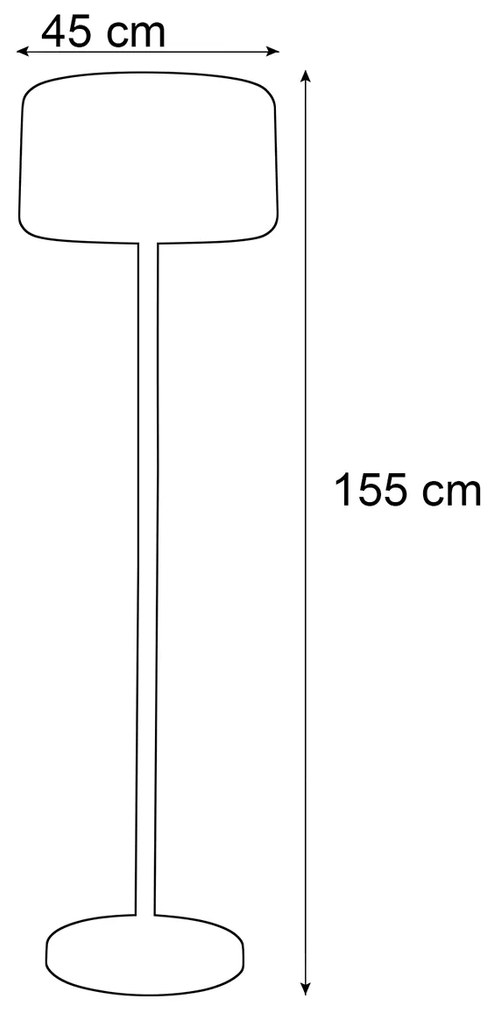 Buiten vloerlamp wit incl. LED dimbaar solar oplaadbaar IP65 - Chloe Plant