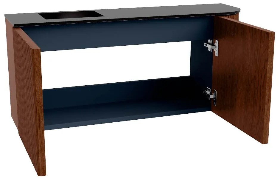 Mondiaz Joya 90cm toiletmeubel ronding rechts ruby met wastafel faye links 1 kraangat urban