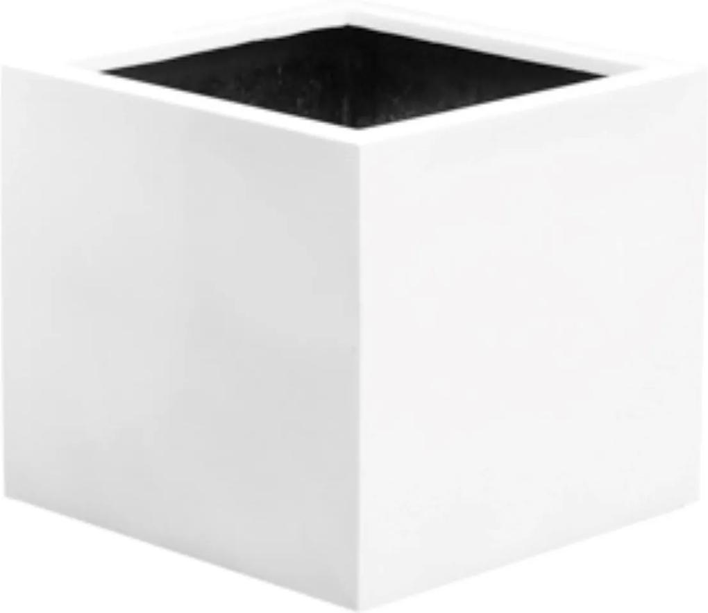 Bloempot Jumbo l essential 90x90x83 cm glossy white vierkant