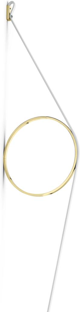 Flos Wirering wandlamp LED witte kabel/gouden ring