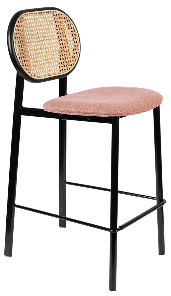 Zuiver Spike Webbing Counter Barkruk Retro Webbing Roze