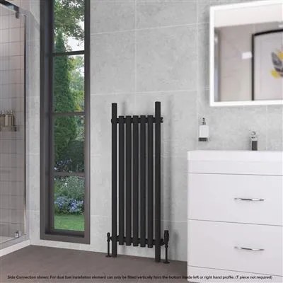 Eastbrook Lambourne horizontale radiator 40x120cm 649W zwart mat