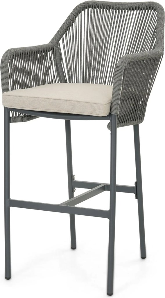 Barstoel Rope Grijs-antraciet De Laan Marbella