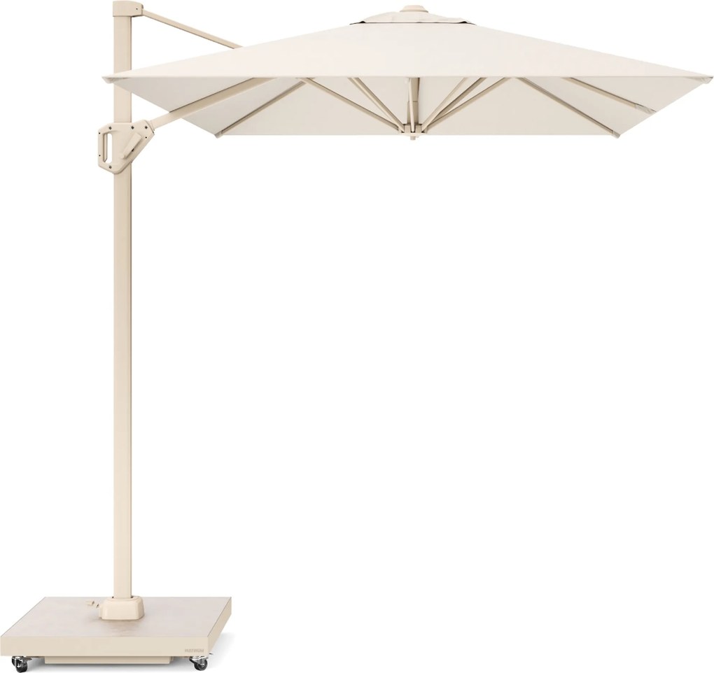 Zweefparasol 300x200 cm T1 (incl. voet + hoes) Ivoor Wit Platinum Voyager