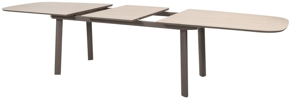 Taste by 4 Seasons Cannes tuinset terre met Manolo tafel met uitschuifbaar blad 230-290 cm Tuinset bruin weerbestendig
