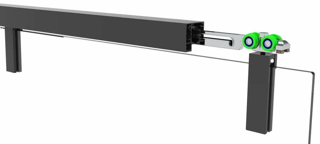 van Rijn ST06 douchecabine met 180cm softclose deur en rookglas matzwart 180x100cm