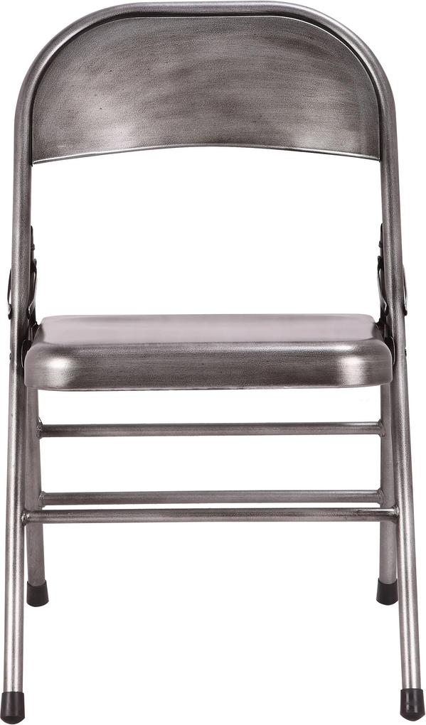 The Red Cartel | Set van 2 stoelen Telma lengte 48 cm x breedte 48,5 cm x hoogte 75 cm zilverkleurig stoelen metaal meubels stoelen & fauteuils