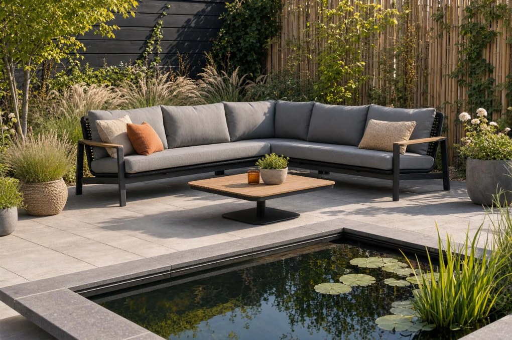 Hoek loungeset 5 personen Aluminium/Rope Grijs  Coco Ralph/Ralph