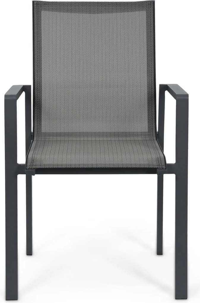 Tuinset Ronde Tuintafel 4 personen 120 cm Aluminium Grijs  Lifestyle Garden Furniture Timo/Xento