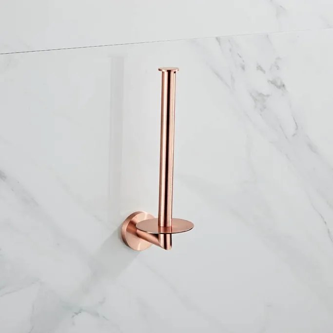 Saniclear Copper dubbele reserve rolhouder geborsteld koper