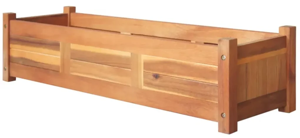 vidaXL Plantenbakken verhoogd 2 st 100x30x25 cm acaciahout