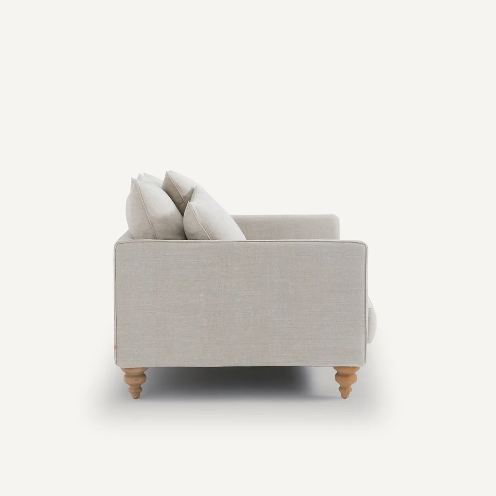 2-zits bank in katoen en linnen, Lazare