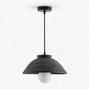 Sainza Terracotta Plafondlamp Zwarte Koolstof & Ø32 Cm - Sklum