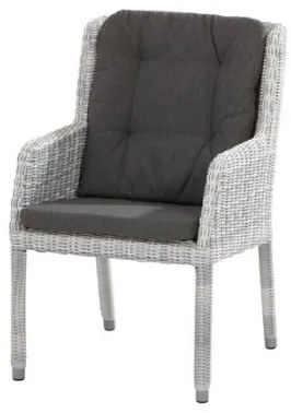 4 Seasons Outdoor Amalfi dining chair with 2 cushions ice  Tuinstoel    antraciet weerbestendig