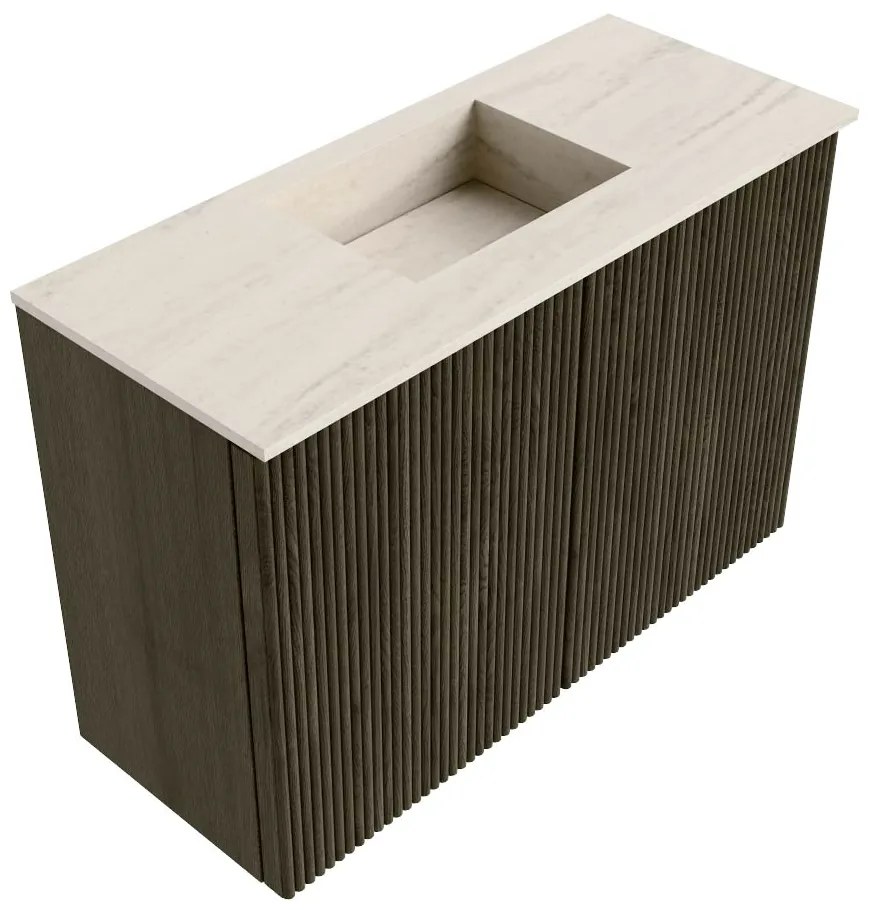 Mondiaz Joya DLux 60cm toiletmeubel shadow met wastafel faye midden zonder kraangat meli
