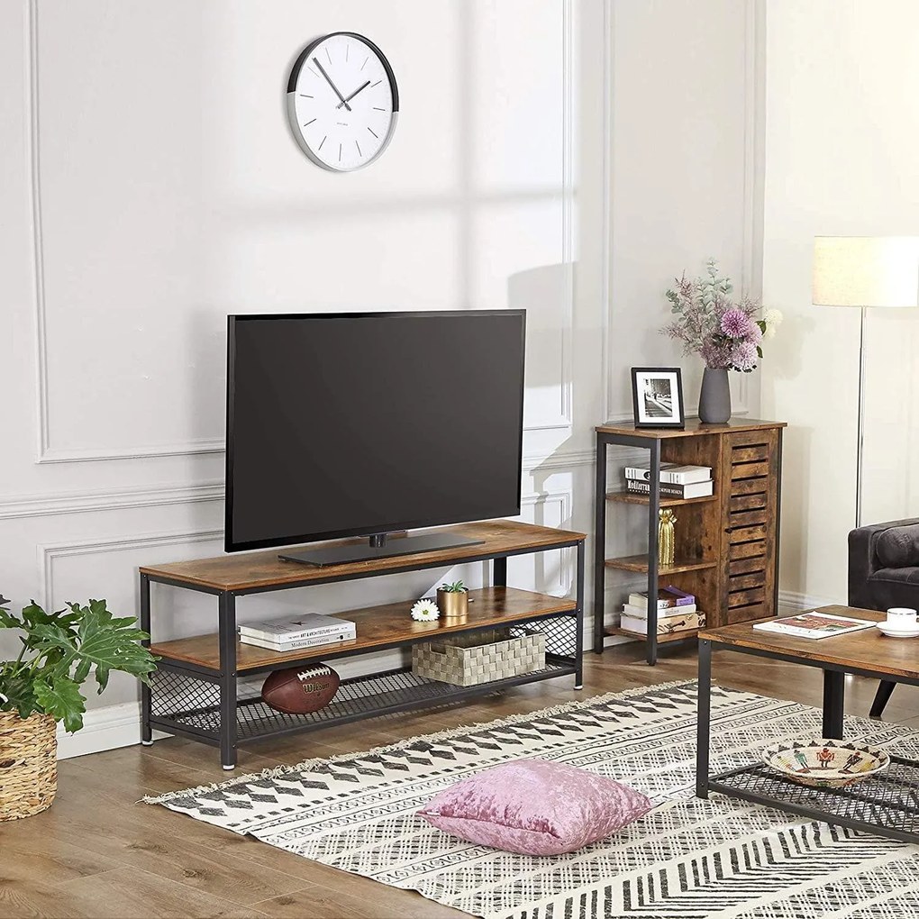 Nancy's Childress Opbergkast - Dressoir - Kast met 3 Planken - Bruin - 70 x 30 x 81 cm