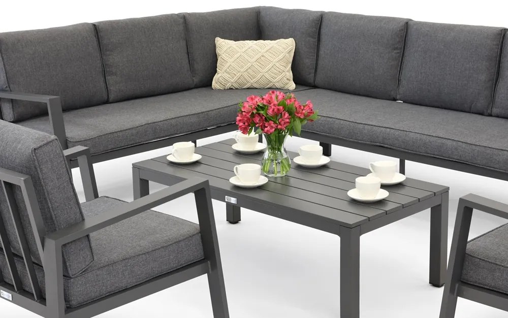 Zakintos Corner 7 antraciet Garden Point aluminium kit