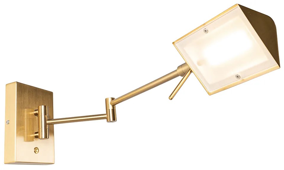 Design wandlamp messing incl. LED dimbaar - Notia