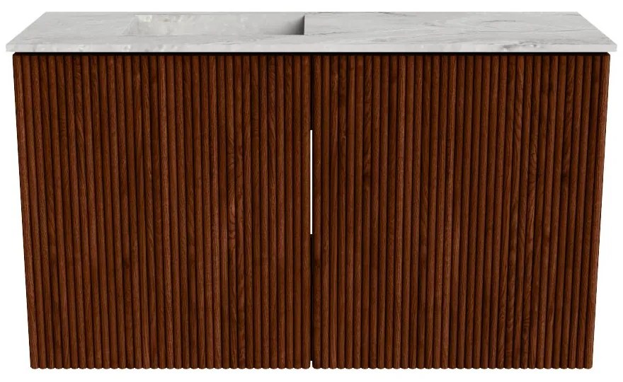 Mondiaz Joya DLux 70cm toiletmeubel ruby met wastafel faye links 1 kraangat glace