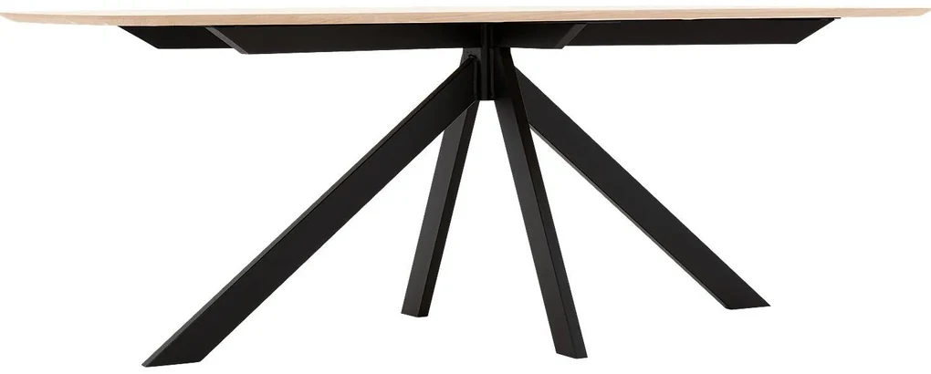 Goossens Excellent Eettafel Floyd, Semi ovaal 180 x 100 cm
