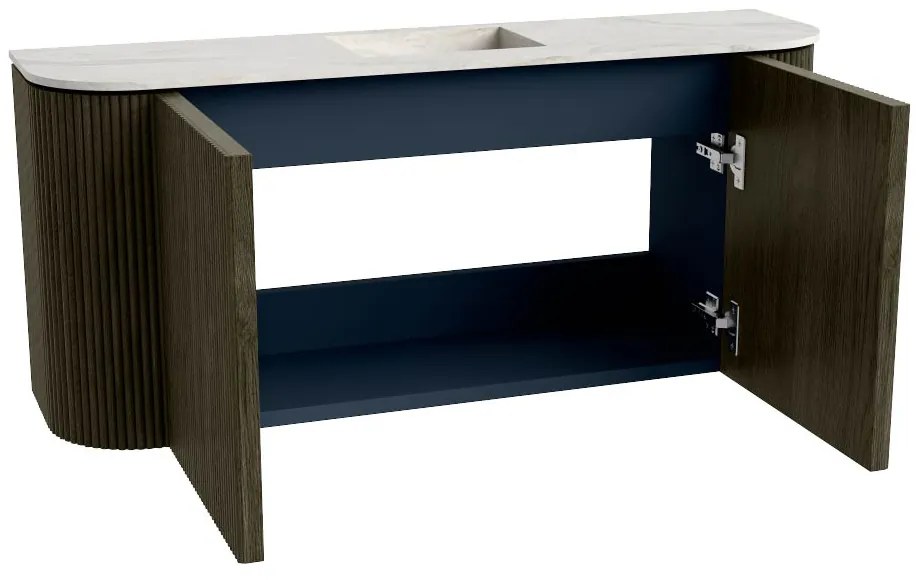 Mondiaz Joya DLux 95cm toiletmeubel ronding links/rechts shadow met wastafel faye midden 1 kraangat opalo