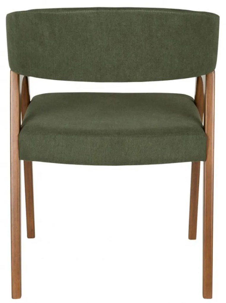 Dutchbone Adamello Vintage Eetkamerstoel Walnoot Groen